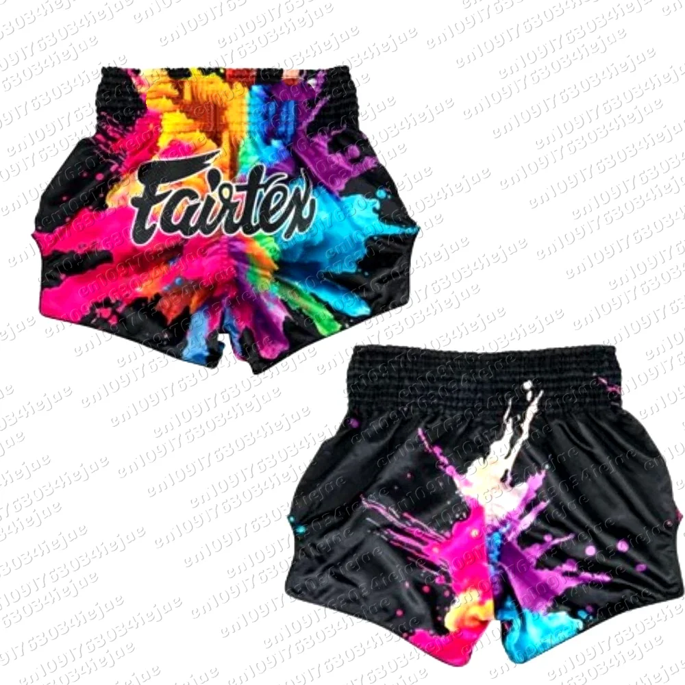 Thai-Boxshorts für Erwachsene, Männer und Frauen, sowie für Kinder – Boxtrainings- und Muay-Thai-Kampfshorts. – Detail 5