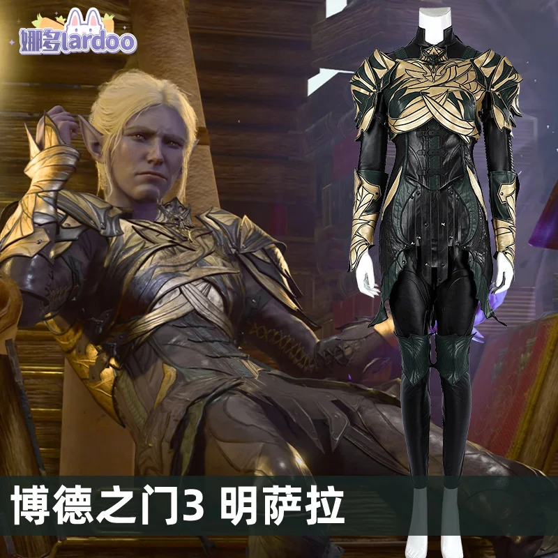 Game Baldur's Gate 3 Minthara Cosplay Costume Women Leathe Battle Suit with Accessories Halloween Carnival Party Outfits