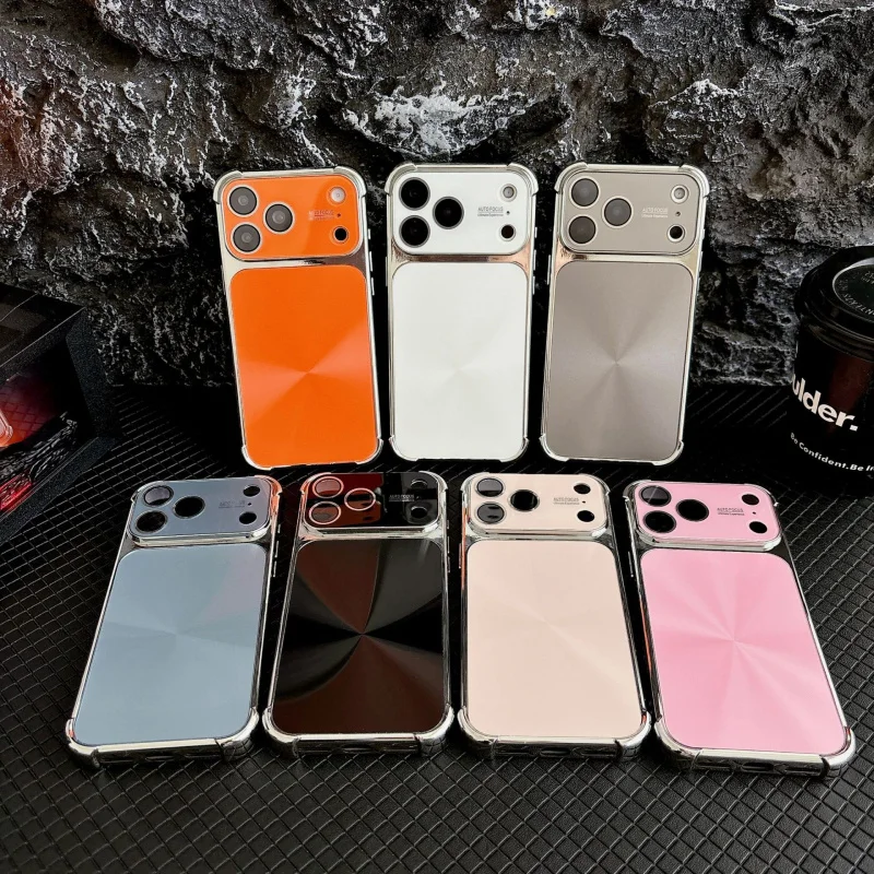 

Instant enlarged window lens electroplating case suitable for iPhone 17 Pro Max Apple 16 phone case 15 14 minimalist design