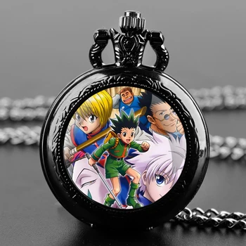 Hunterxhunter Design Glazen Koepel Quartz Zakhorloge Met Duurzame Ketting Arabische Cijfers Wijzerplaat Voor Mannen En Vrouwen Creatieve Geschenken