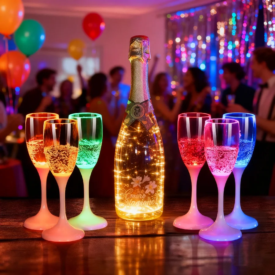 120ml Party LED Automatic Flashing Cups Multi-color Light Up Mugs Wine Beer Mugs Whisky Drink Cups for Kitchen Christmas Decor
