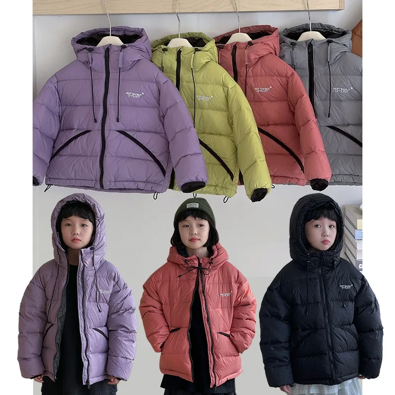 Autumn and Winter Cold-Proof Clothing for Boys and Girls Winter Style Medium and Large Children's Outdoor Mountain Style Bread Jacket