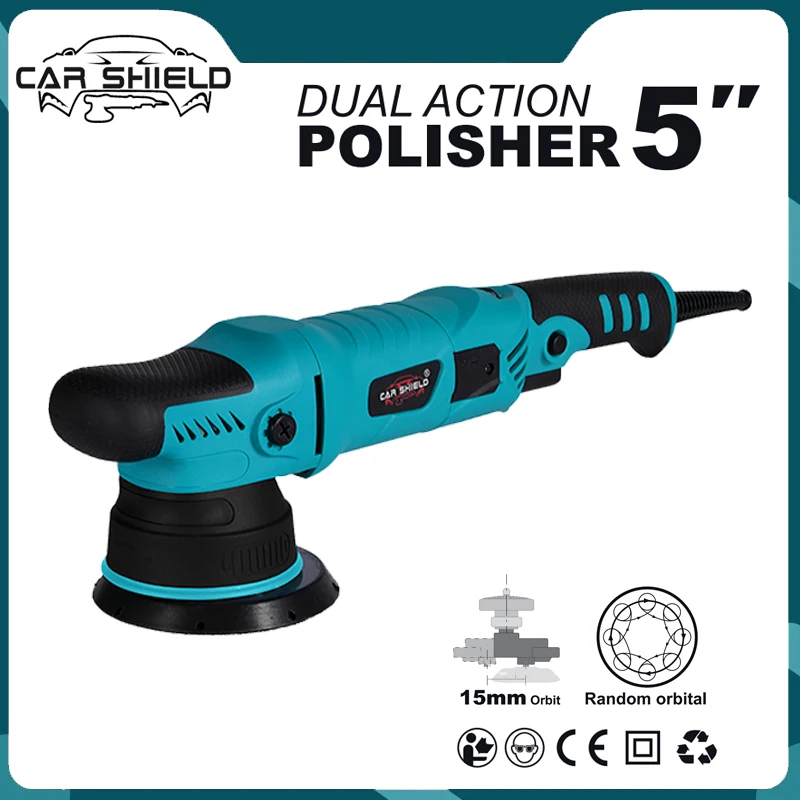 Car Shield 5 Inch 1000W Polisher 15mm Random Orbital Waxing Machine Polishing