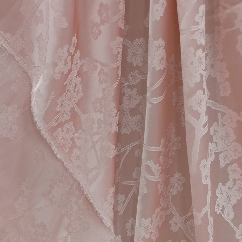 Silk Sambo satin jacquard fabric artistic style inverted large-sleeved cheongsam ancient-style Hanfu