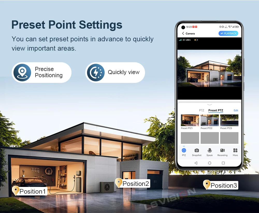 LS VISION 12MP 4G/WiFi AOV Solar Camera 24/7 Recording Outdoor Three Screen 3-Lens Human Detection Auto Tracking Security Camera