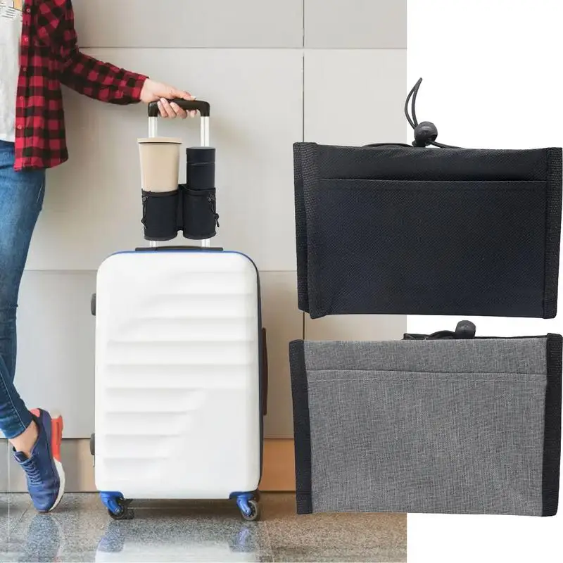 Portavasos para equipaje, organizador de equipaje, bolsa de almacenamiento, portavasos de café, maleta, portavasos, portabebés, tela Oxford