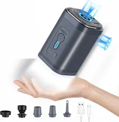 Mini Wireless Air Compressor Portable Electric Air Pump Quick Inflate/Deflate Pump with LED Light For Sofa Mattress Swim Ring