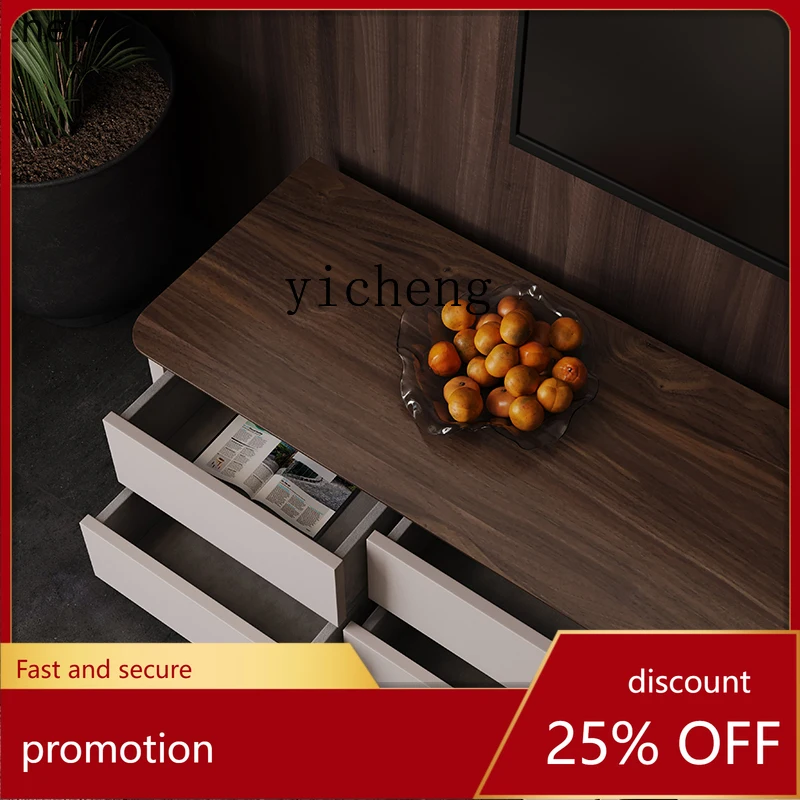 

ZML светлый роскошный шкаф для телевизора из орехового дерева, новый оригинальный клетчатый шкафчик для домашнего использования в гостиной