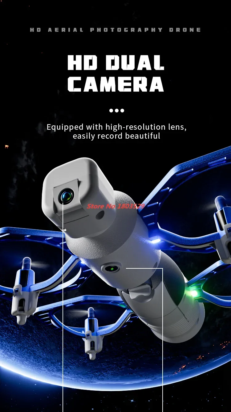 8K Optical Flow Positioning Aerial WIFI FPFV RC Drone 3D Rolling LED Lighting Headless Remote Control Quadcopter RC Plane Toys