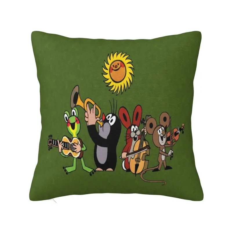 Custom Krtek Mole Friends Cartoon Pillowcase Little Maulwurf Cushions Cover Square Pillowcase