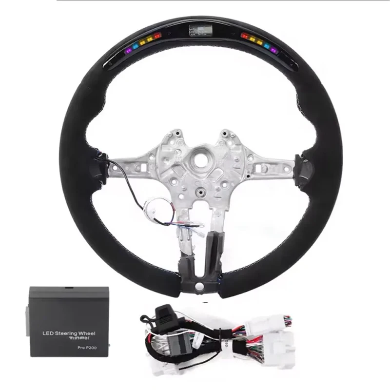 LED Steering Wheel Suede Steering Wheel Chassis For BMW F10 F11 F30 F31 F34 F33 F36 F20 F21 F22 F23 M3 M6