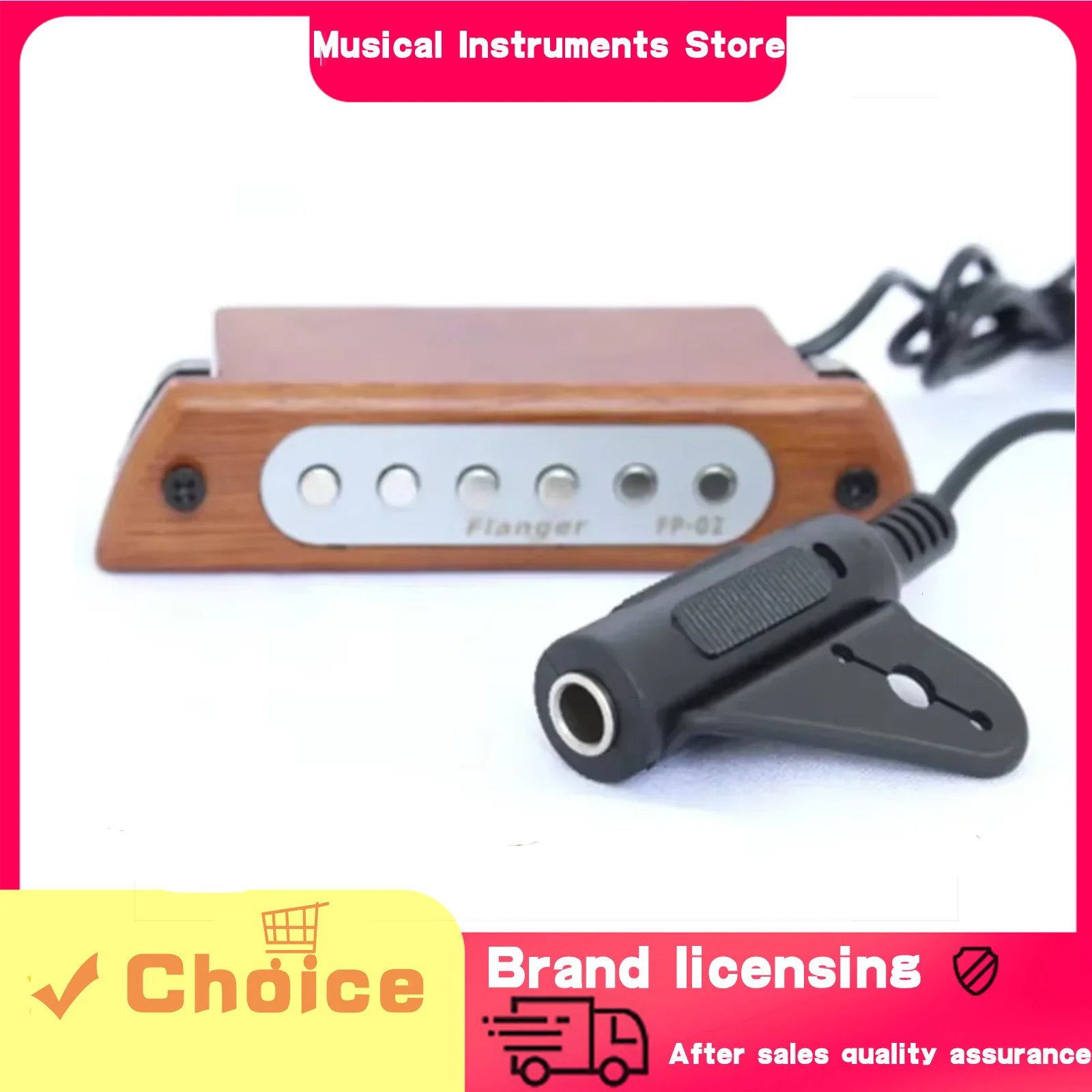 

Магнитный звукосниматель для акустической гитары (флэнджер) для гитар 39/40/41/42 дюймов, аксессуары и запчасти для инструментов