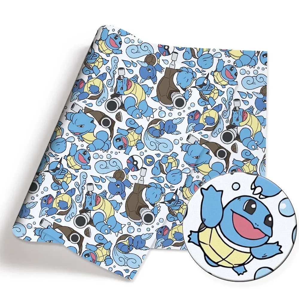 Pokemon Cartoon Fabric140*50cm Handmade Sewing Patchwork Quilting Baby Dress Home Sheet Printed Fabric Fabric Sewing Kids