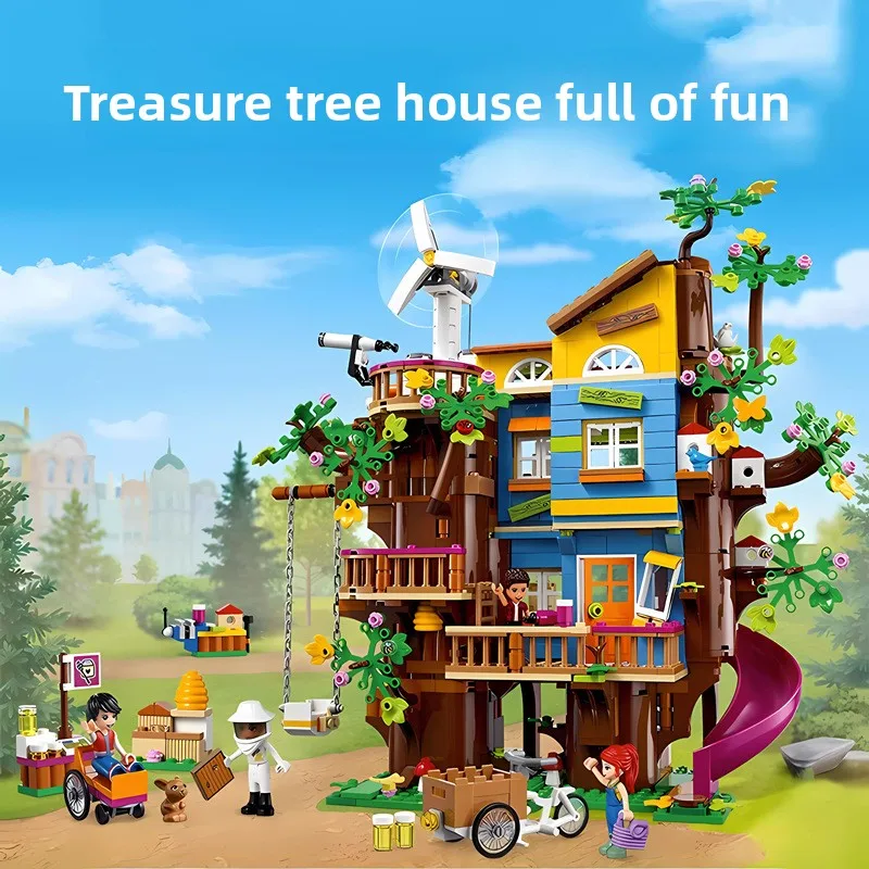 

Совместимый с LEGO 41703 конструктор LEGO Good Friends House Street Scene: Домик на дереве Дружбы, игрушки-конструкторы для уличных сцен