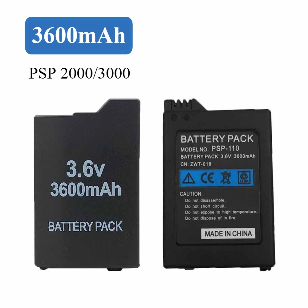 1-5PCS 3.6V 3600mAh Lithium Rechargeable Battery for Sony PSP2000 PSP3000 PlayStation Gamepad 3.6V 3600mAh Battery Pack