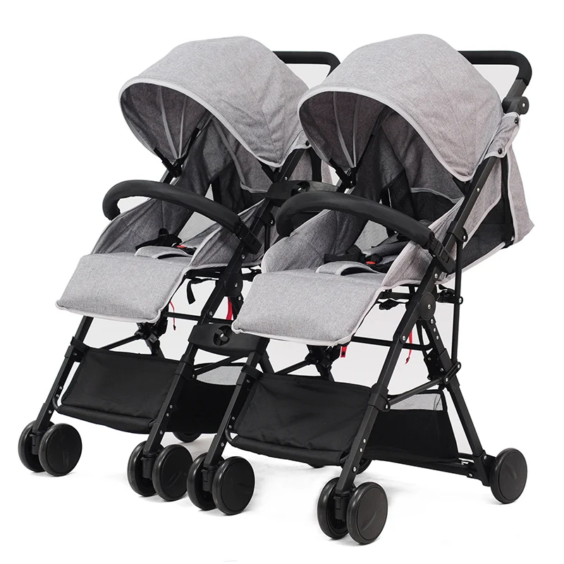 2017 fashion new Aluminum Alloy super compact baby trolley  twins pushchairs for sale infant carrier double stroller