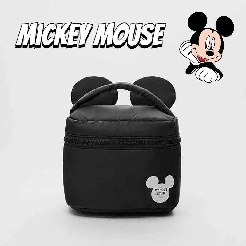 Disney Mickey Mouse Travel Portable Women Makeup Bag High Capacity Toiletries Waterproof Storage Cosmetic Case Zipper Wash Pouch