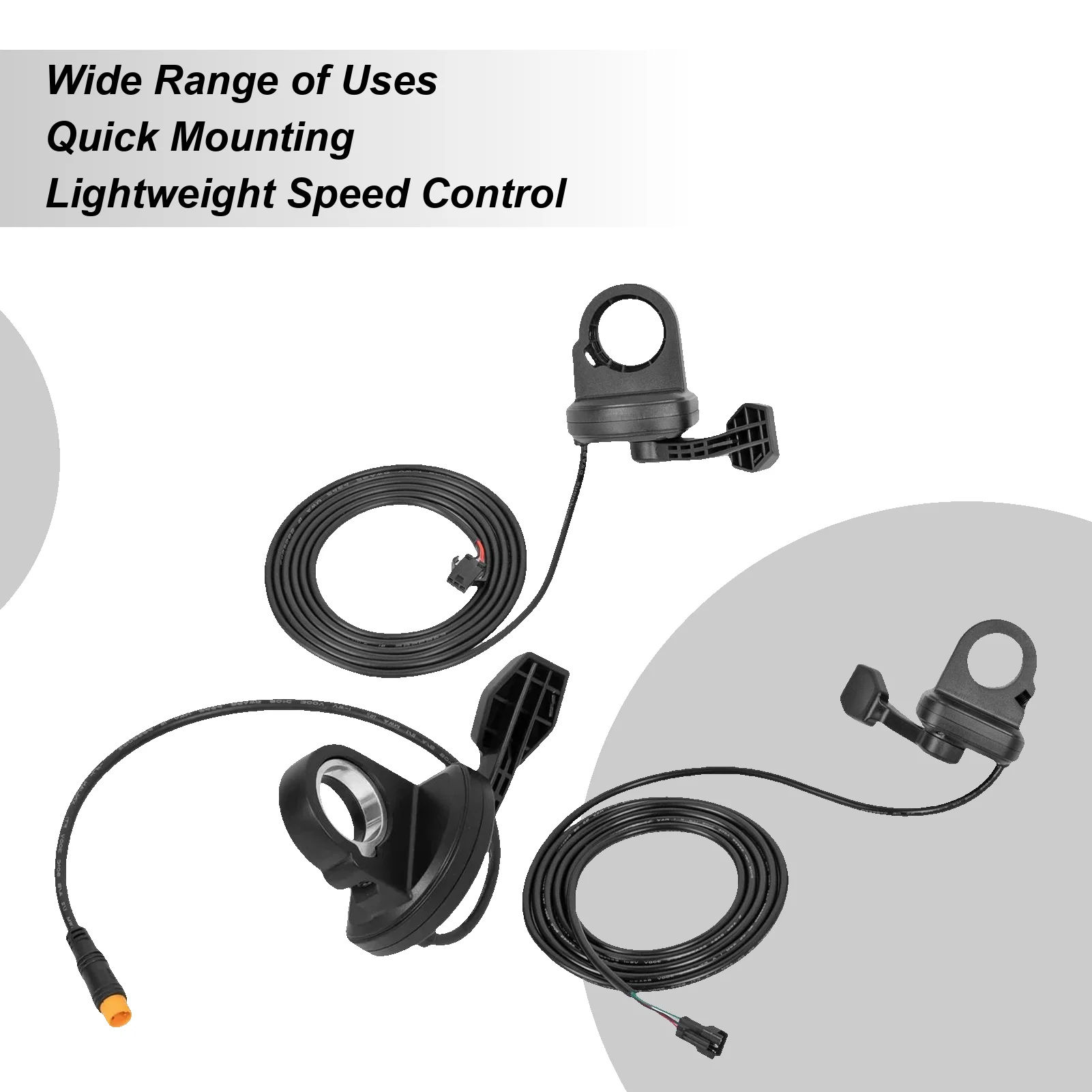 

Дроссельная заслонка для езды на велосипеде, 3-контактный контроллер большого пальца, тормозной разъем для электрического скутера с кабелем для ATV, мотокросса, внедорожного картинга
