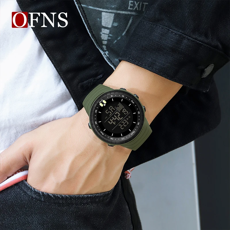 OFNS 2024 New Men\'s Watches Outdoor Sport Military Digital Watch 50M Waterproof Wristwatch for LED Men Clock Relogio Masculino