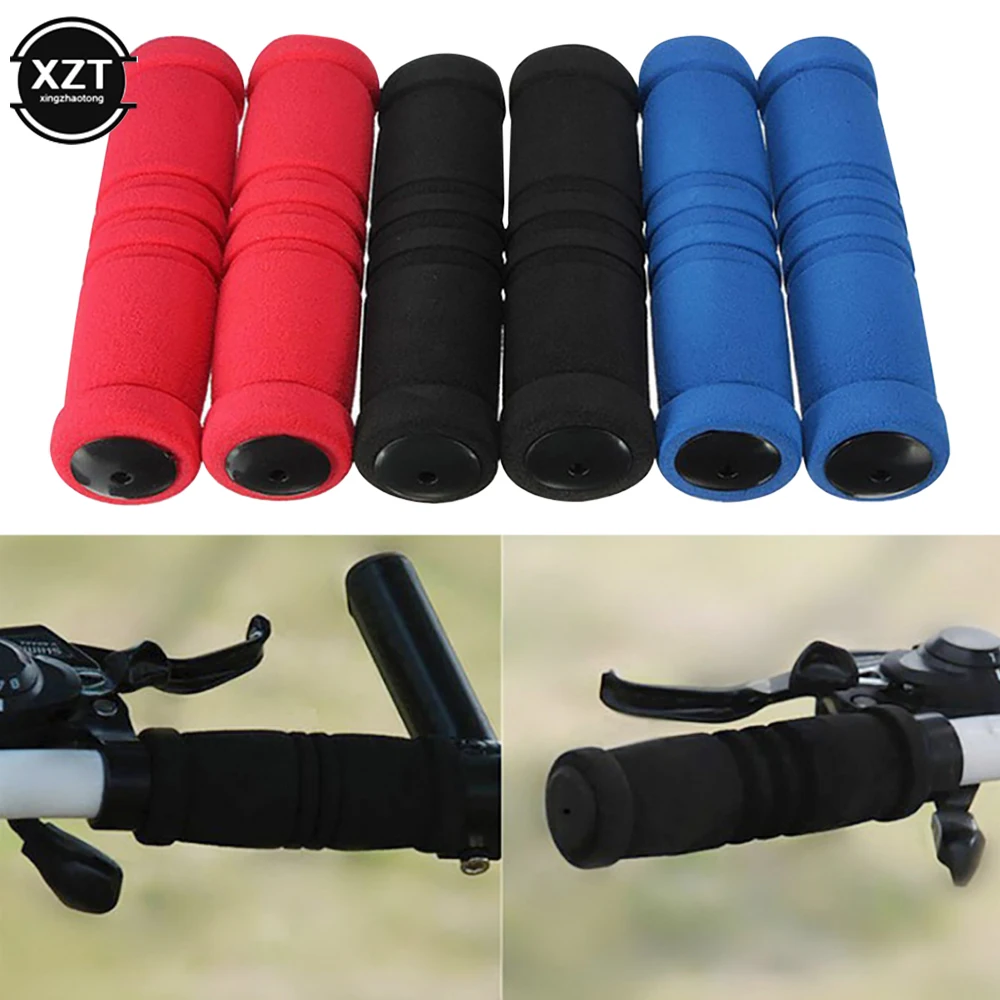 1pair Bicycle Grips Motorcycle Bicycles Handlebar Handle Bar Foam Sponge Cover Non-slip Shock Absorbing Cycling Accessories