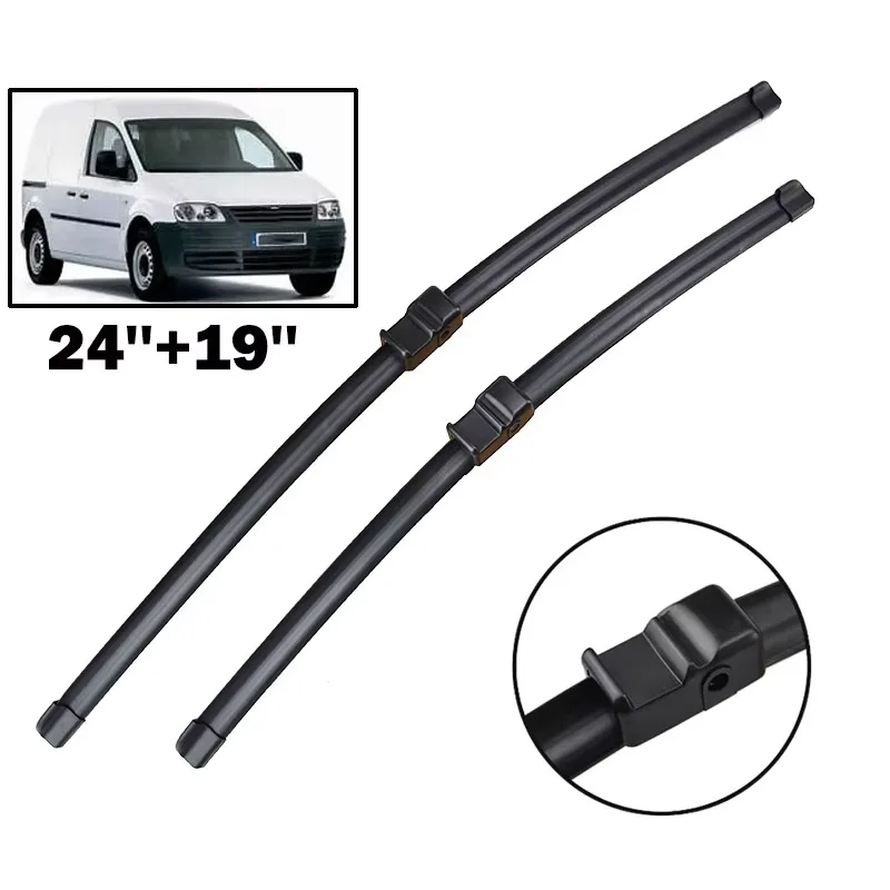 

Wiper LHD Front Wiper Blades For VW Caddy 2K 2004 - 2007 Windshield Windscreen Clean Window Car Rain Brushes 24"+19"