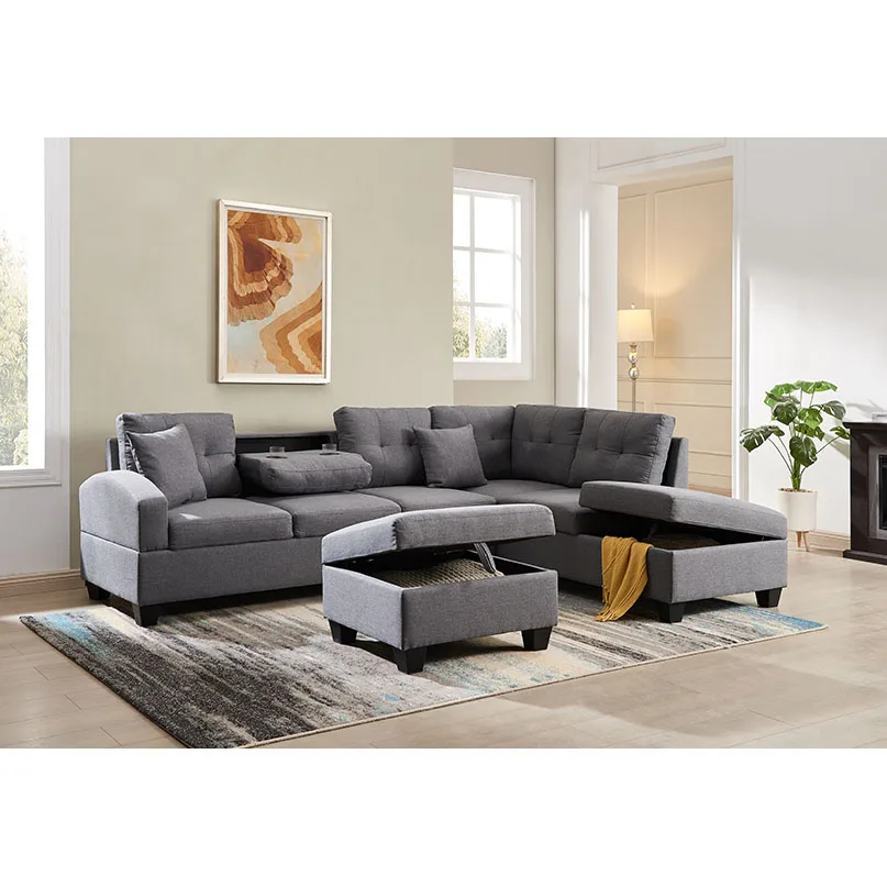Winforce Brand New Muebles De Sala Velvet Divano Letto Nordic Furniture Corner Sofa