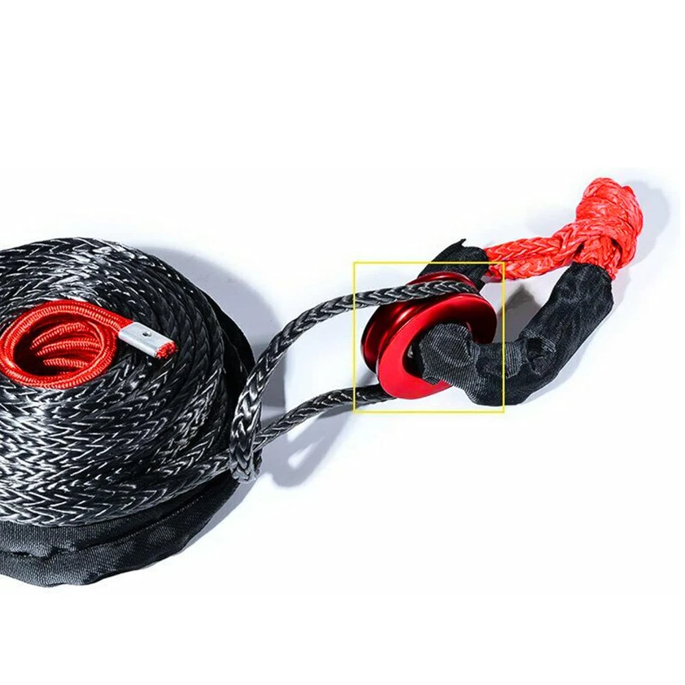 41000ポンド対応 ウインチ用リカバリーリング ヘビーデューティー合成ロープ ソフトシャックル オフロードトラック SUV ATV UTV 4x4車両リカバリー用