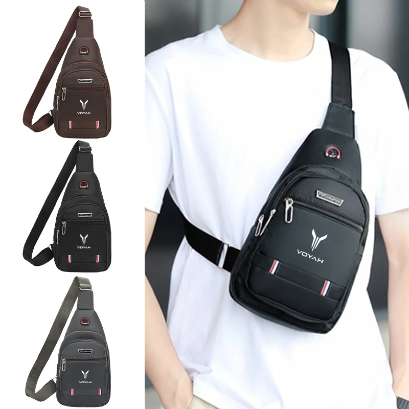 Car Logo Universal Oxford Cloth Crossbody Shoulder Chest Bag Accessories For Voyah Free Dreamer Zhuiguang 2021 2022 2023 2024