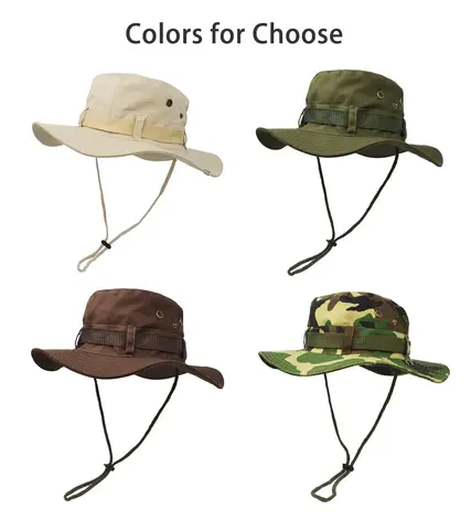 남녀공용 더블 레이어 부니 모자, 버킷 햇, 사냥 낚시, 야외 와이드 캡, 밀리터리 어부 모자, 고품질