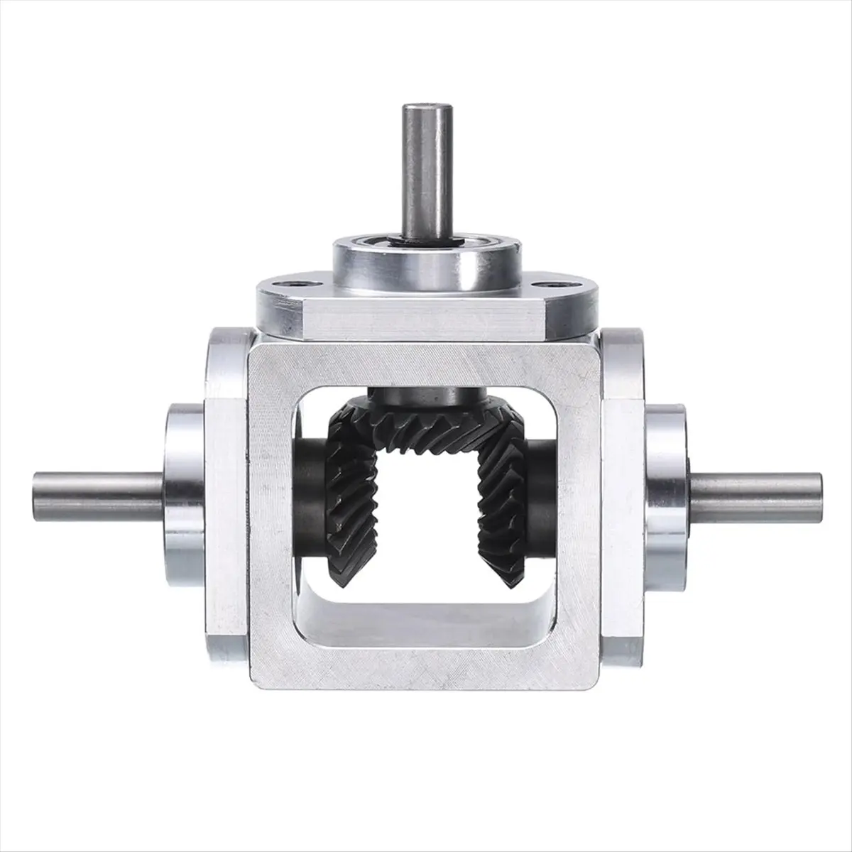 AT16  90 Degree Right Angle Bevel 1:1 Reversing Double Output Shaft 20 Teeth Bevel Gear with 6mm Shaft