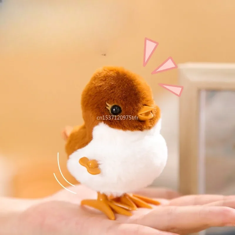 1pcs New Cute Wind Up Chick Plush Animals Toy Kids Boy Girl Stuffed Animals Chick Clockwork Walking Toys Children Gifts Toys