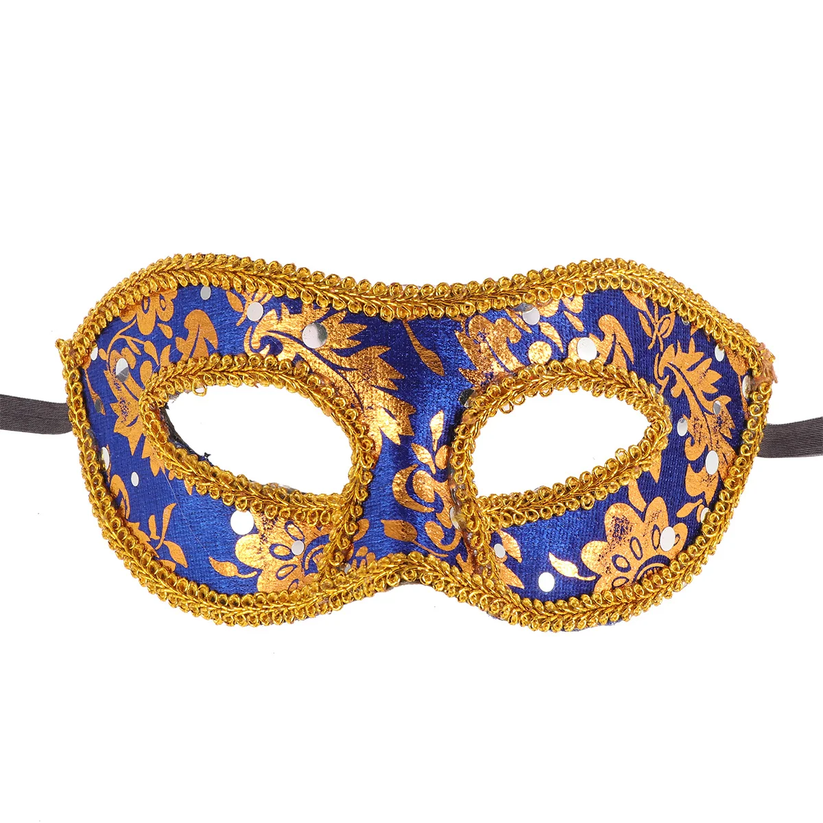 Masque de noël pour hommes, bleu foncé, demi-visage, fête de carnaval, bal de promo, Costume d'halloween rétro réglable