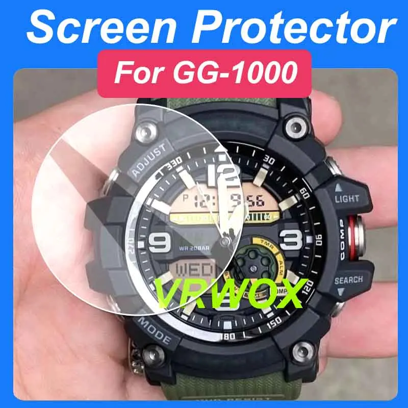 2Pcs HD Clear 9H Tempered Glass Protector for GG-1000 GWG-1000 Watch - Ultra Thin Clear Watch Protector