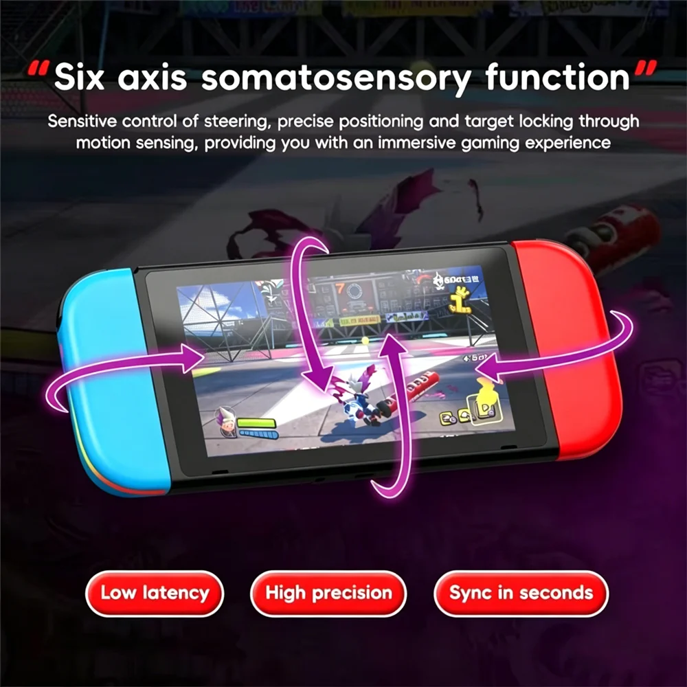 New Joy Pad Controller RGB LED Gamepad for Nintendo Switch/Lite/Oled JoyCon Hall joystick with 6 Axis Gyro Turbo Function