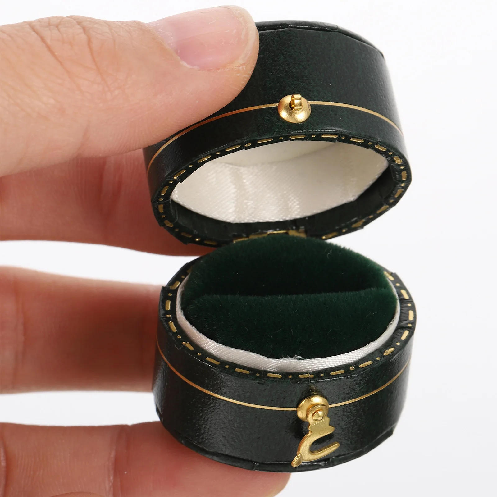 Piccola scatola per anelli Custodia da viaggio portatile delicata Elegante organizzatore per fedi nuziali Scatole a forma creativa