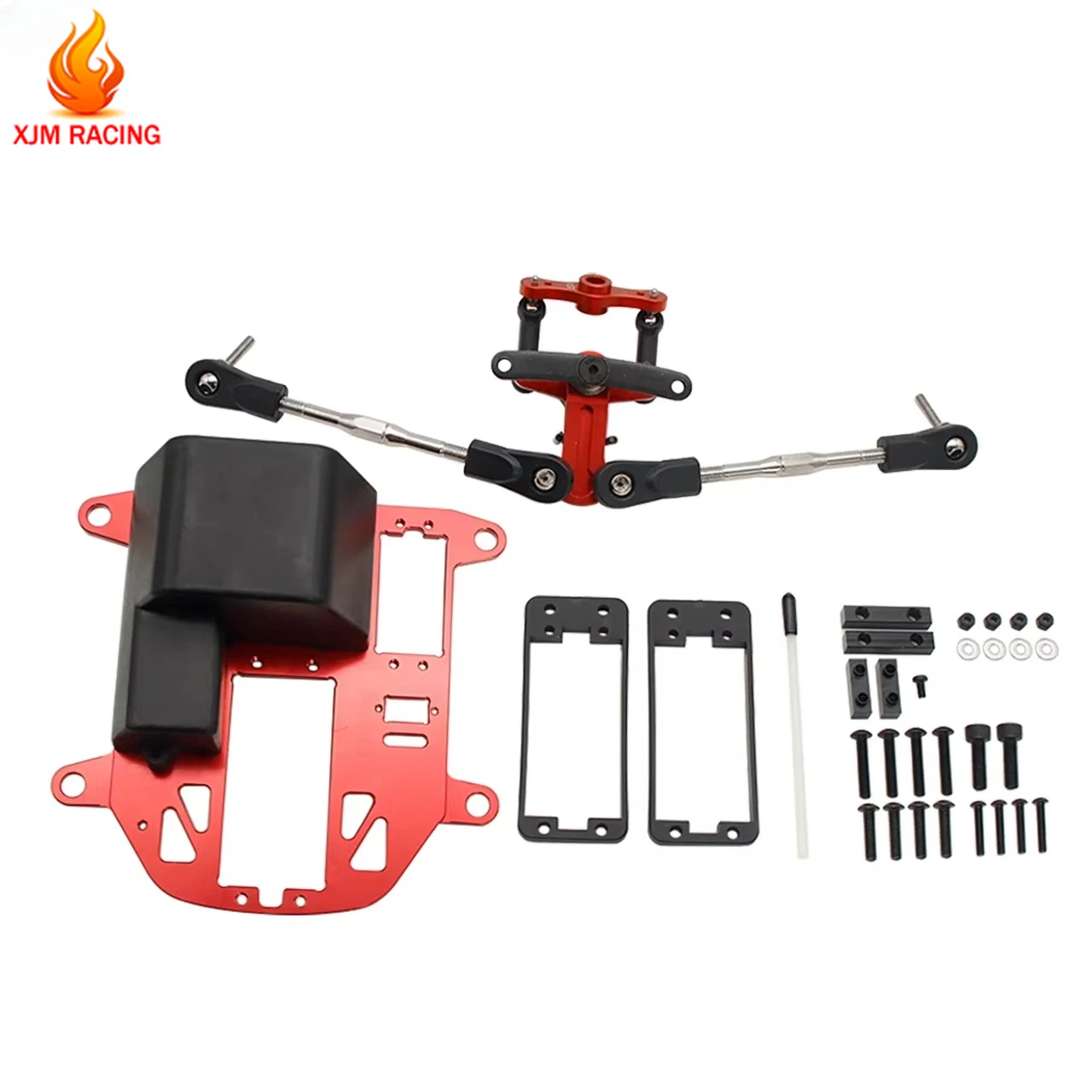 Metal symmetrical steering +plastic equipment compartment (Metal or Plastic Rod ) for 1/5 HPI ROFUN ROVAN KM BAJA Parts