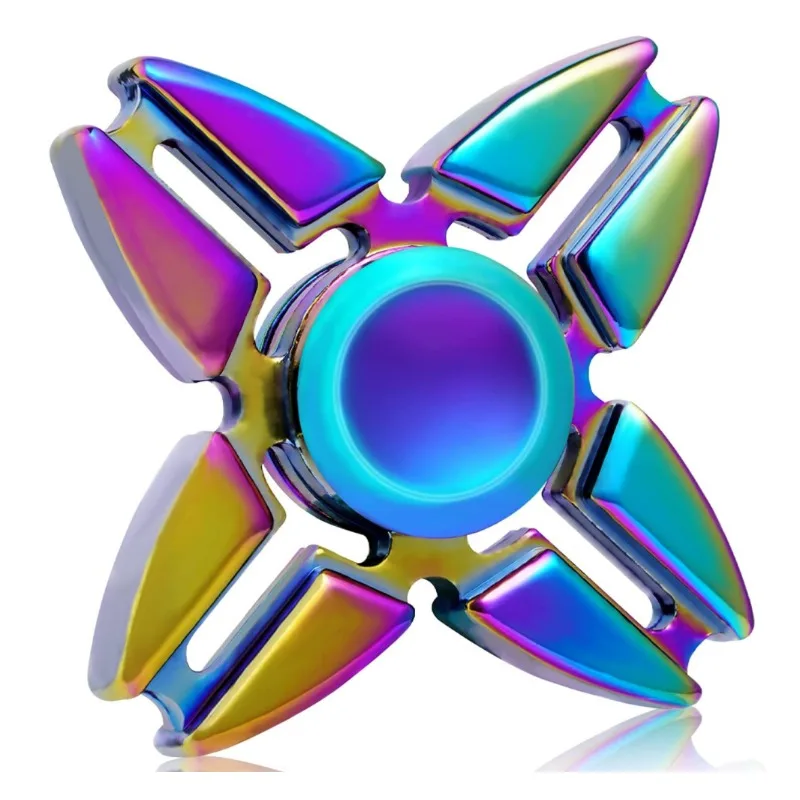 فلزات معدنية داخلية لتخفيف التوتر ، دوار يد ملون ، لعبة مضادة للمغازل ، 1 spinders