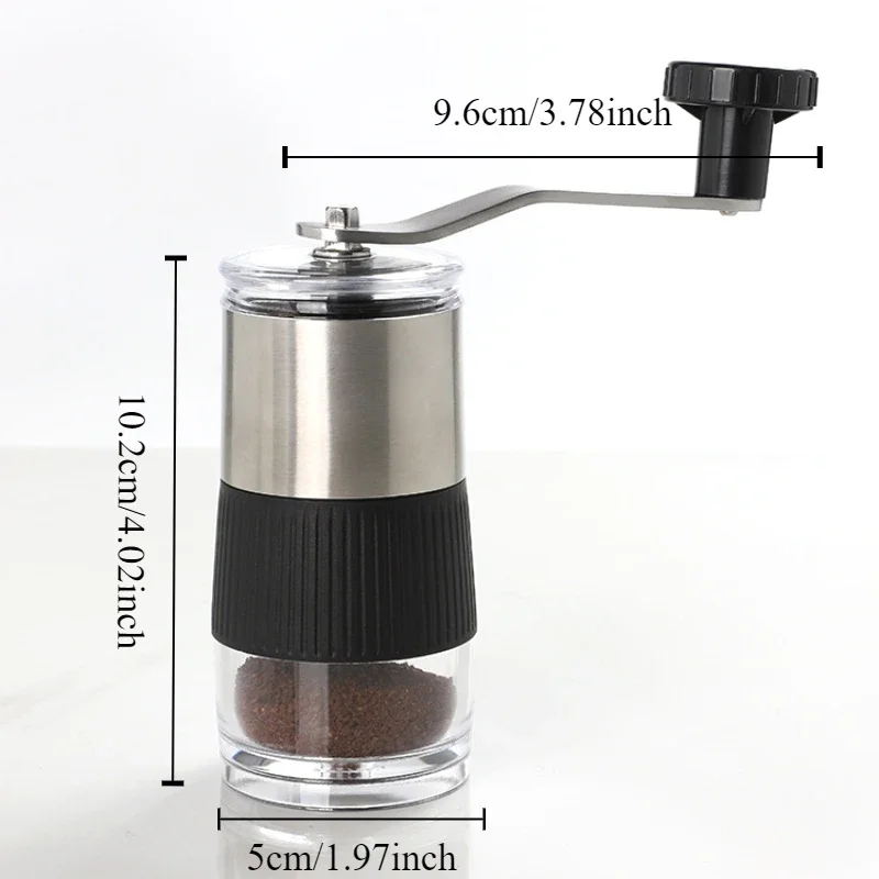 Coffee machine Mini Hand cranking Manual Hand grinding Stainless steel Ceramic grinding core Coffee grinder Manual bean grinder