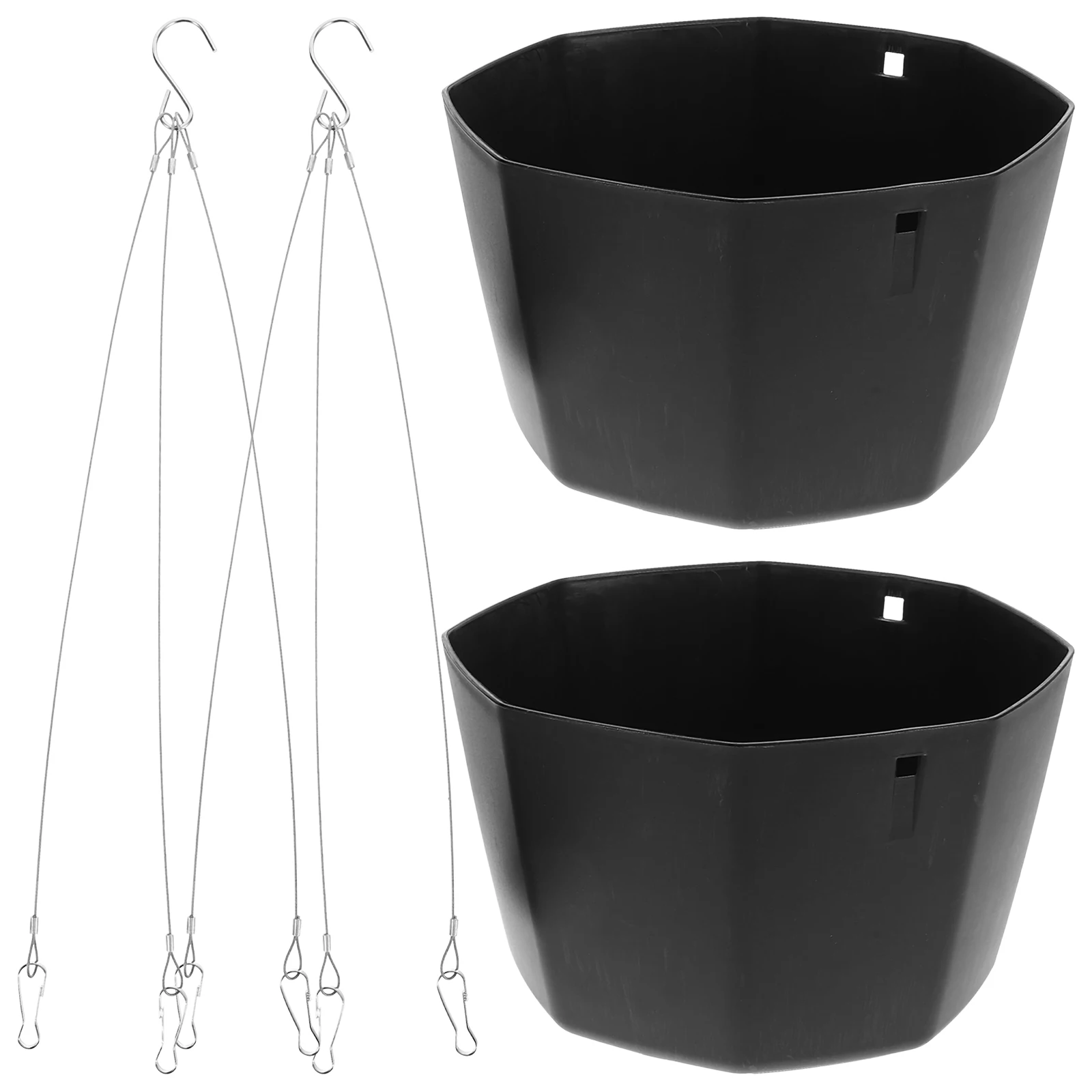 

2Pcs Wall Hanging Flowerpot Rustproof Fade Resistant Hanging Plant Pot for Indoor Outdoor Gardens Shelves Home Office Decor