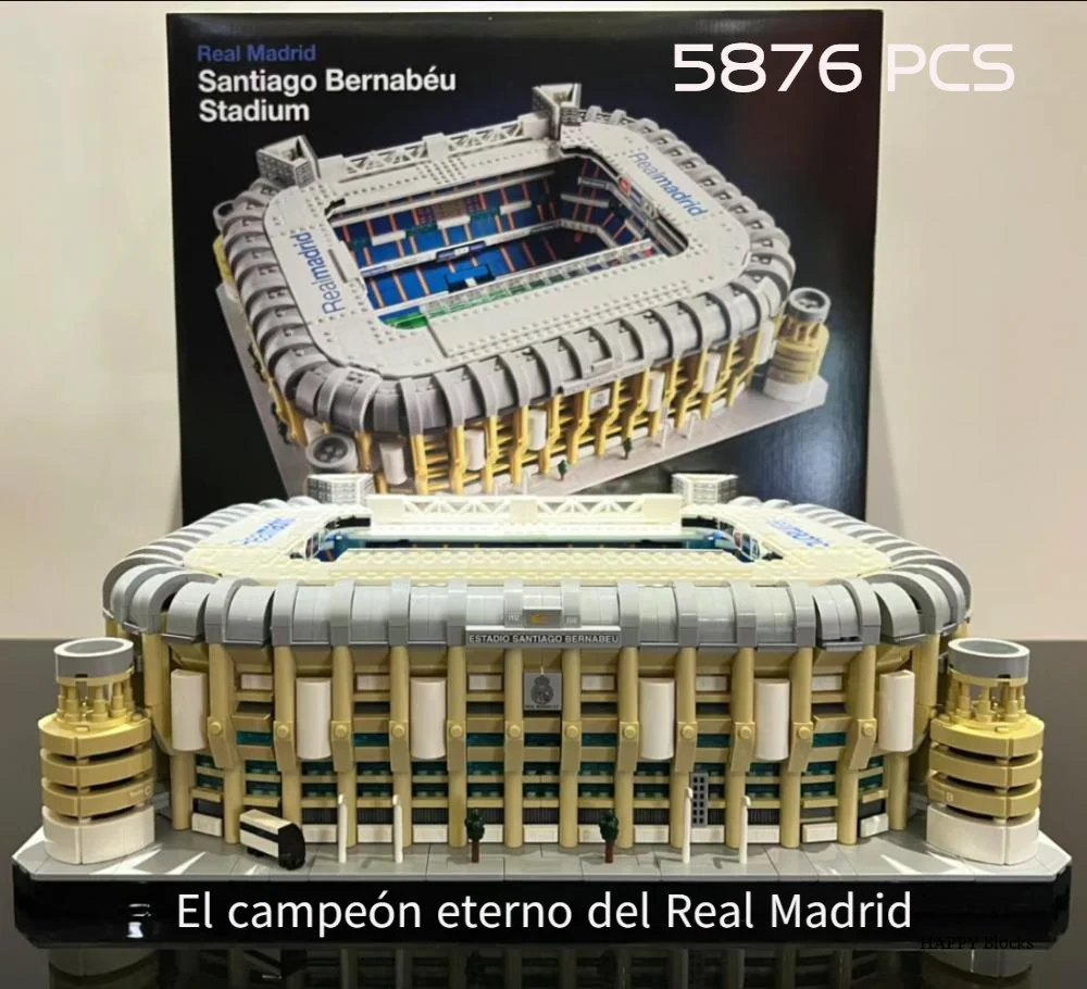 IN Stock 10299 Ideas Famous Santiago Bernabeu Stadium Real Madrid Moc Bricks Modular Landmark Model Building Block Kids Toy