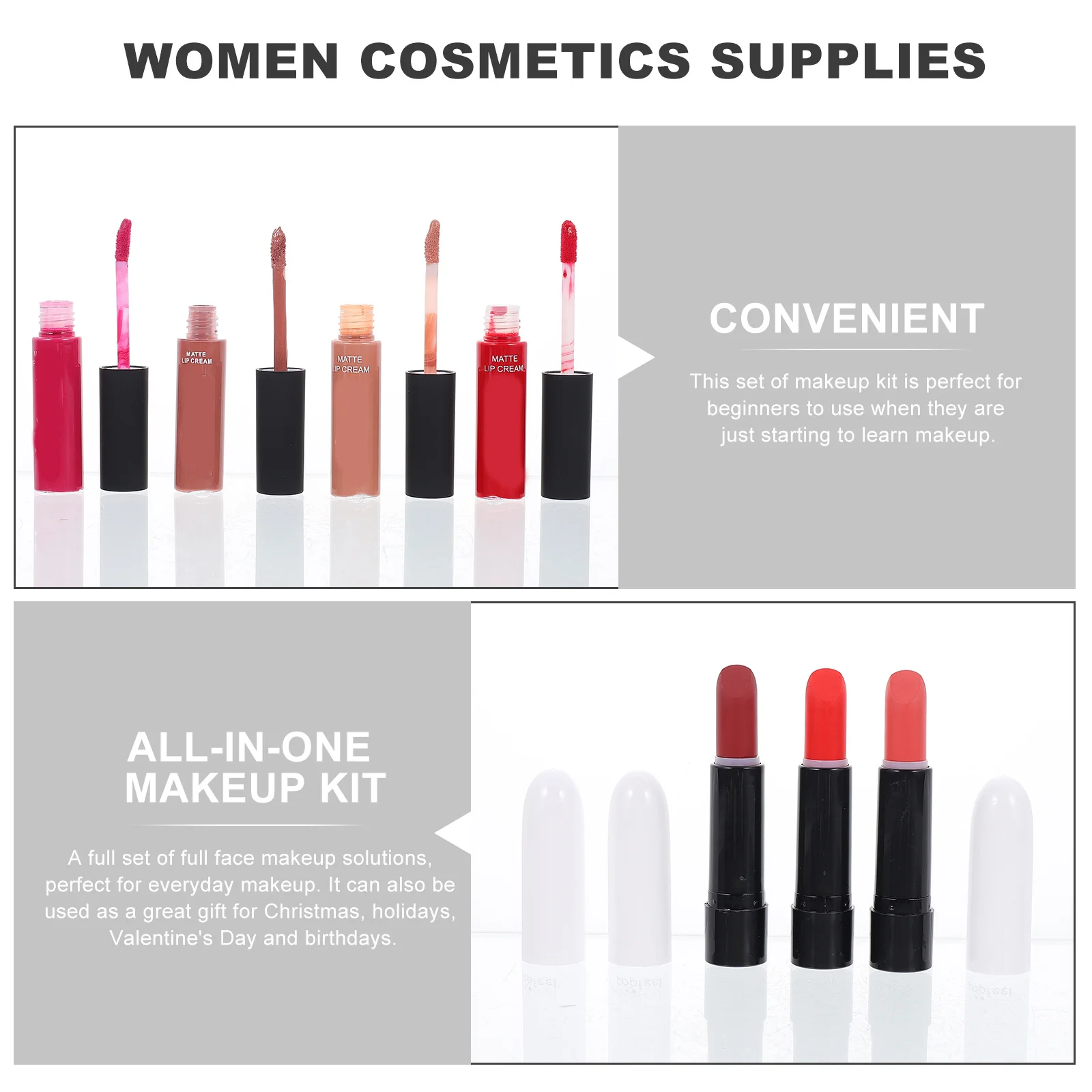 1 セットのメイクブラシキット女性用プロフェッショナル品質の柔らかい毛人間工学に基づいたハンドルデザイン完全な化粧品セット初心者