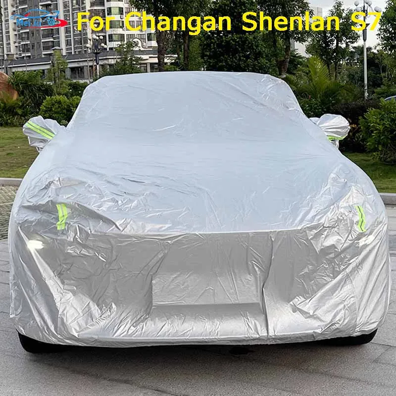 Car Cover Outdoor Protection Full Exterior Snow Cover Sunshade Dustproof Protection Cover Universal For Changan Shenlan S7 2023