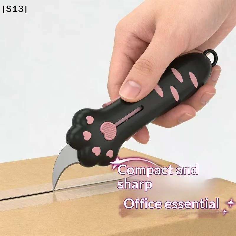 Cat Paw Sharp Box Cutters Mini Portable Cat Claw Utility Knife Creative Hand Account Decor Paper Cutting Tools Art Supplies[Q]Q@ view 3