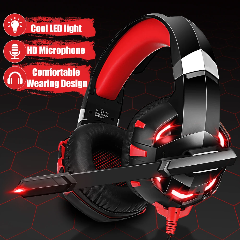 New Super Bass Headset Gamer Headphones Computer PC, Over ear 9D Stereo Phone Gaming Headset with Microphone For PS4 PS5 XBOX