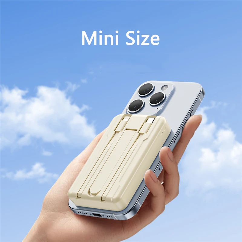 Fast Charging Magnetic Wireless Charger Power Bank Macsafe Charger External Battery for iPhone 15 Samsung Mobile Phone 10000mAh