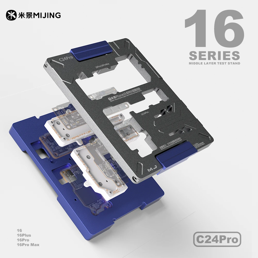 Mijing c24pro c24 suporte de teste de camada intermediária para ip 16/16 plus/16 pro/16 pro max placa-mãe lógica função ferramenta de teste