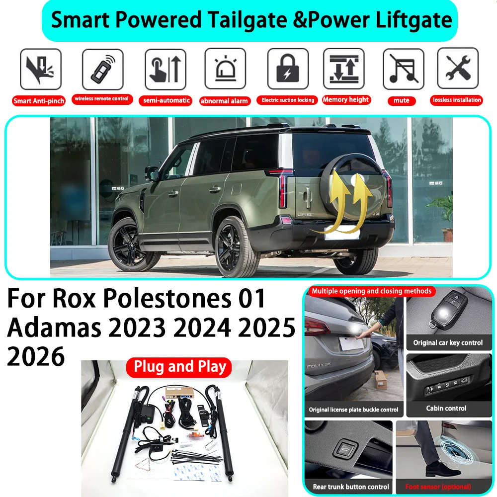 

for Rox Polestones 01 Adamas 2023 2024 2025 2026 Smart Automatic Powered Tailgate Electric Power Tailgate Lift Kit Key Close