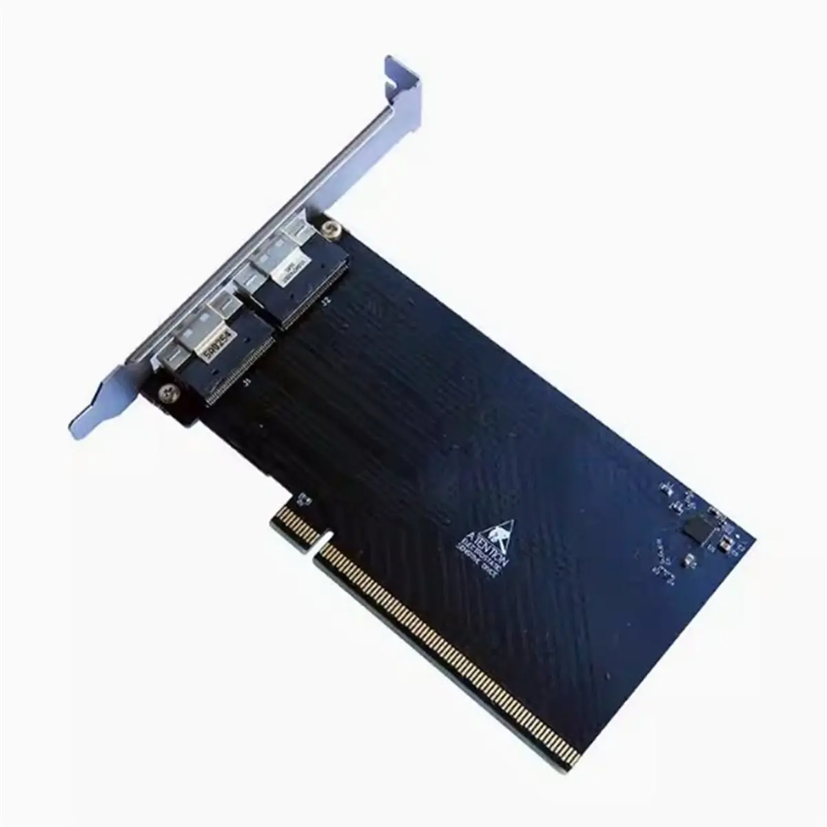 

2026 New PCIE X16 to 2 Port SFF-8654 8i X8 External Graphics Card EGPU Adapter Card with Full Half Height Baffle