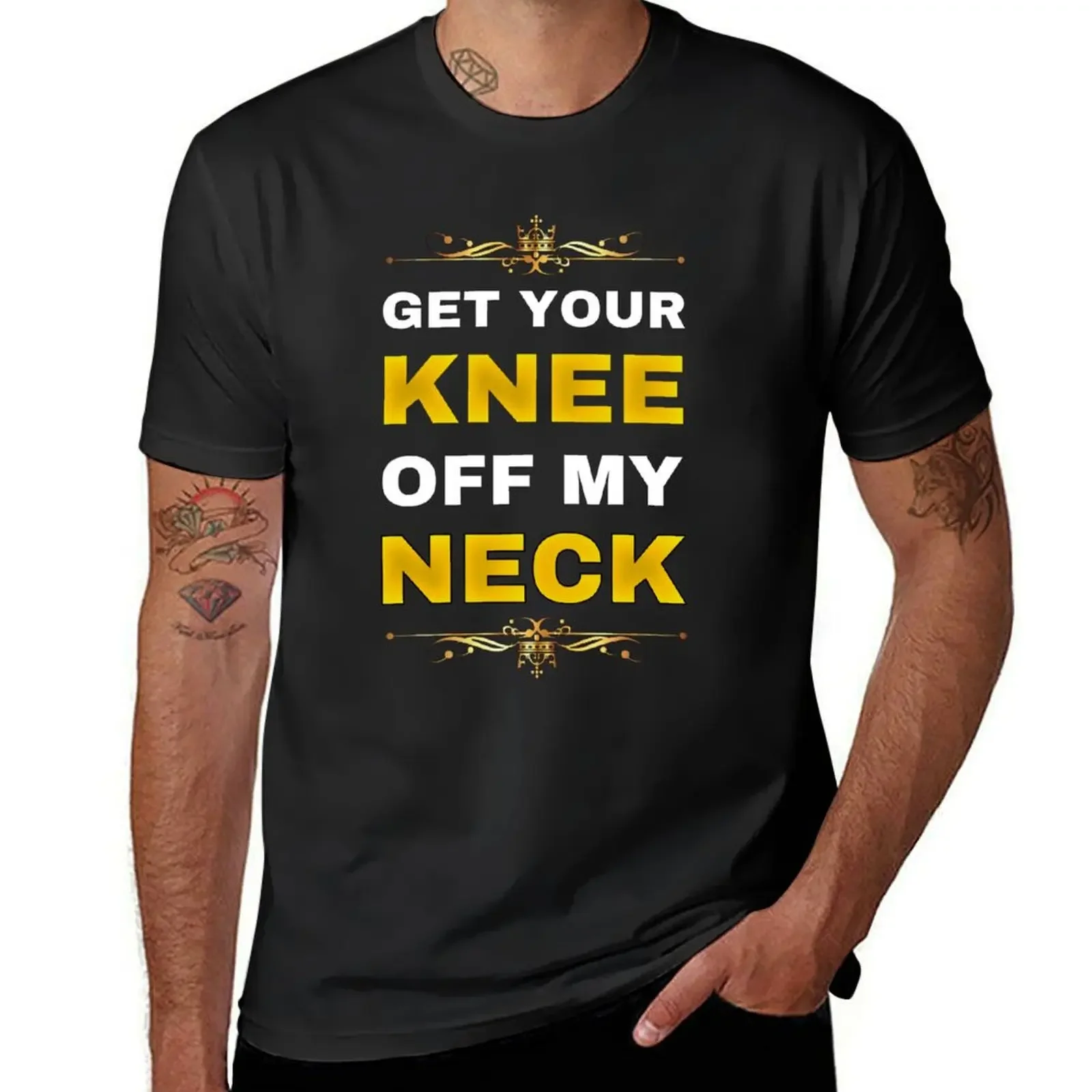 Get Your Knee Off My Neck T-Shirt new edition designer shirts anime shirts men