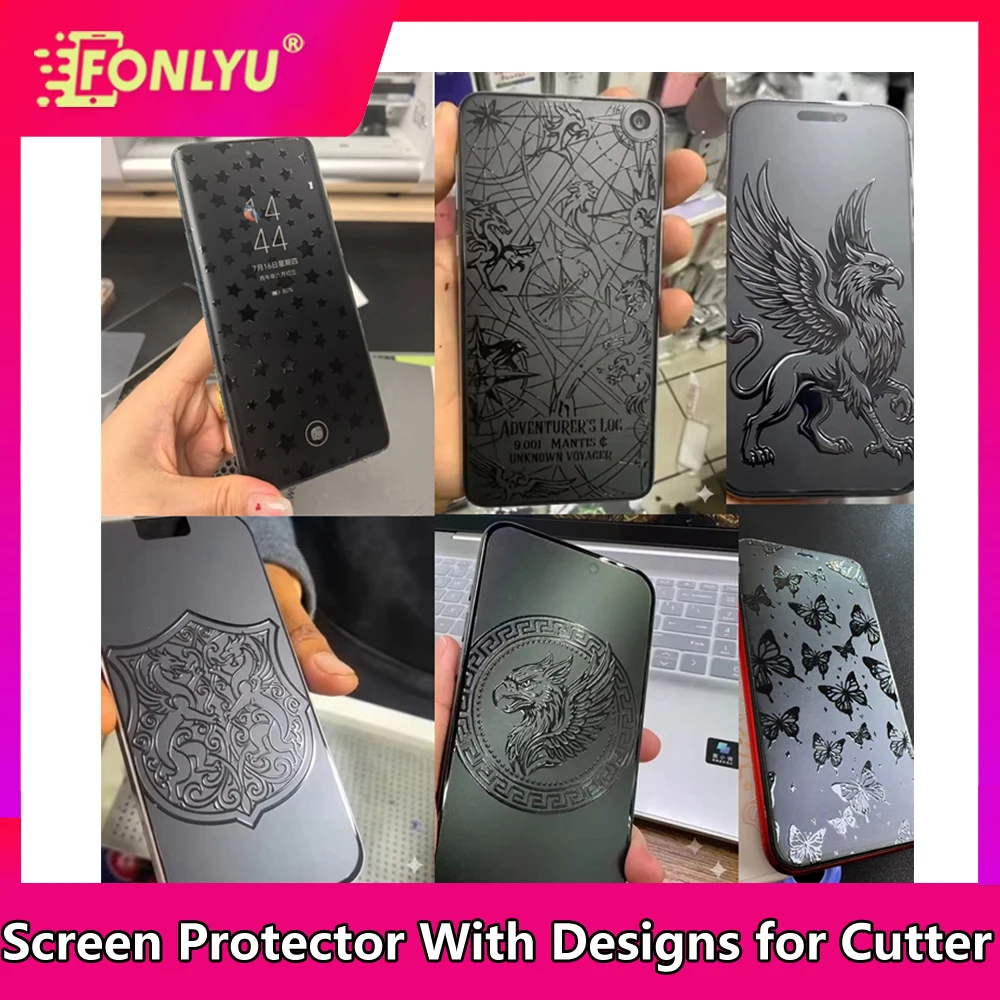 FONLYU 50pcs Transparent Phone Skin Stickers Rear Micas for Screen Protector Cutting Machine Privacy Printing Decoration Films